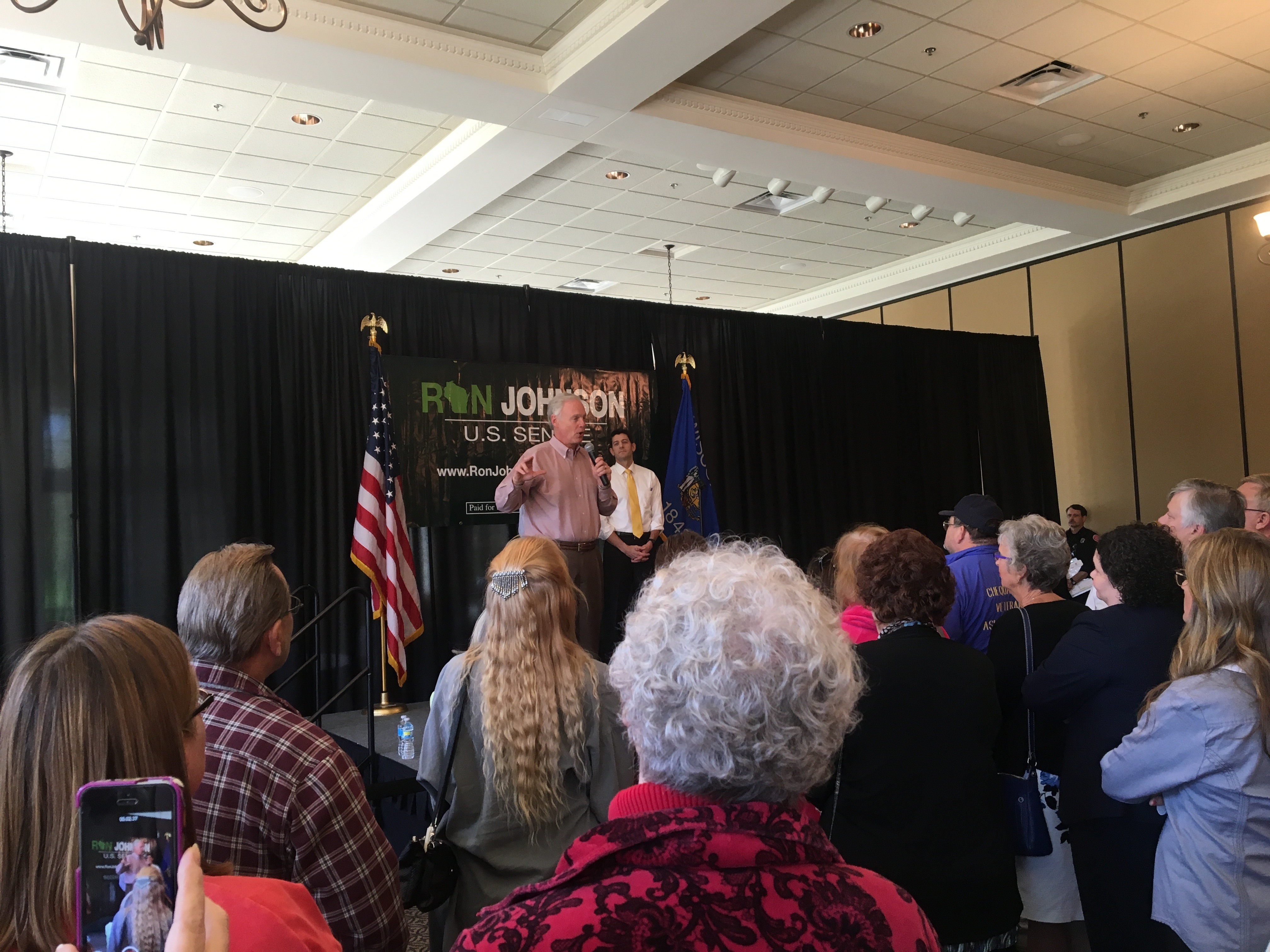 #RonOnTheRoad: Ron Johnson and Paul Ryan at a Rally in Burlington, WI