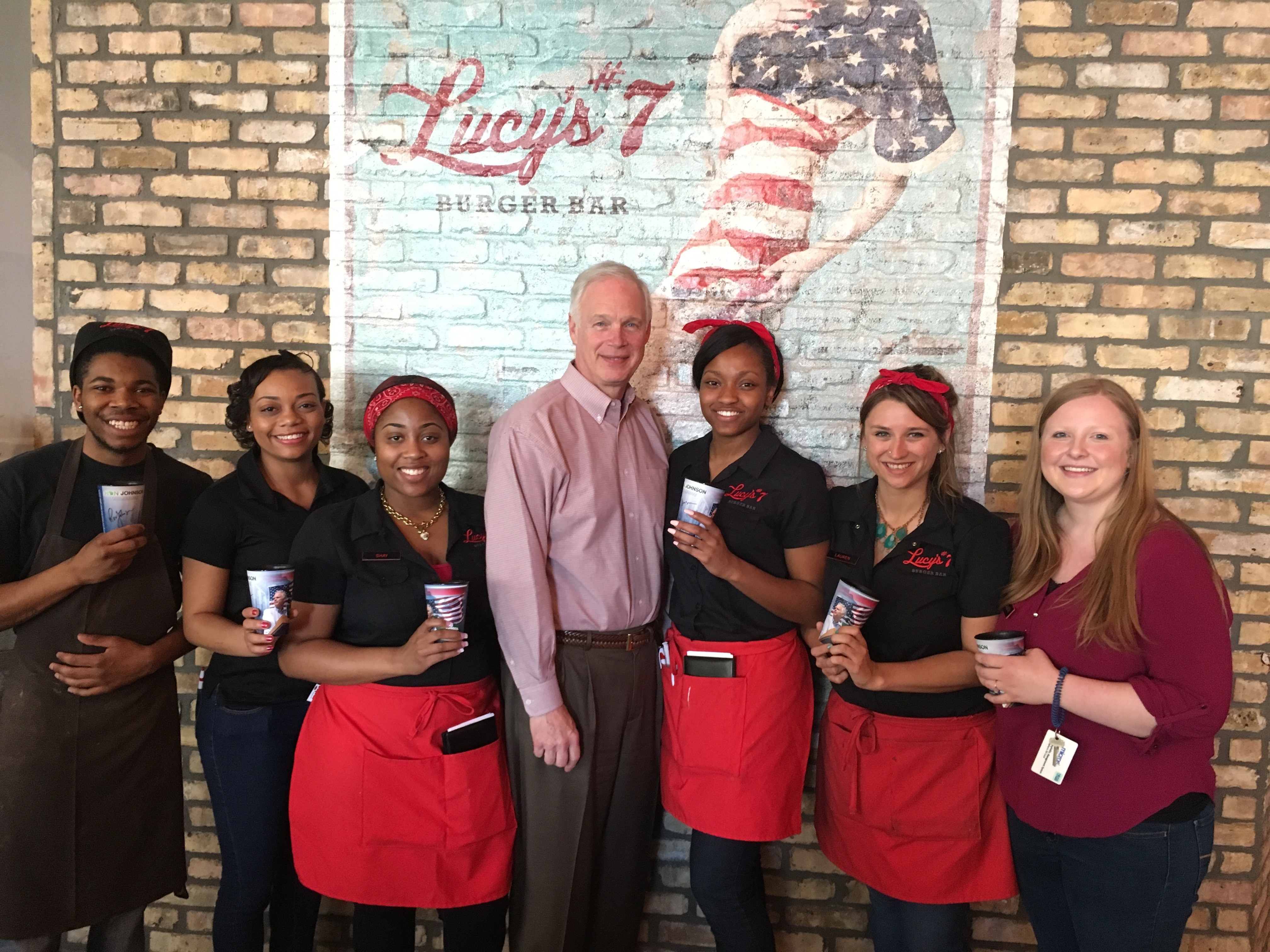 #RonOnTheRoad: Ron Johnson Makes a Stop at  Lucy’s #7 Burger Bar in Beloit for #SnackTime