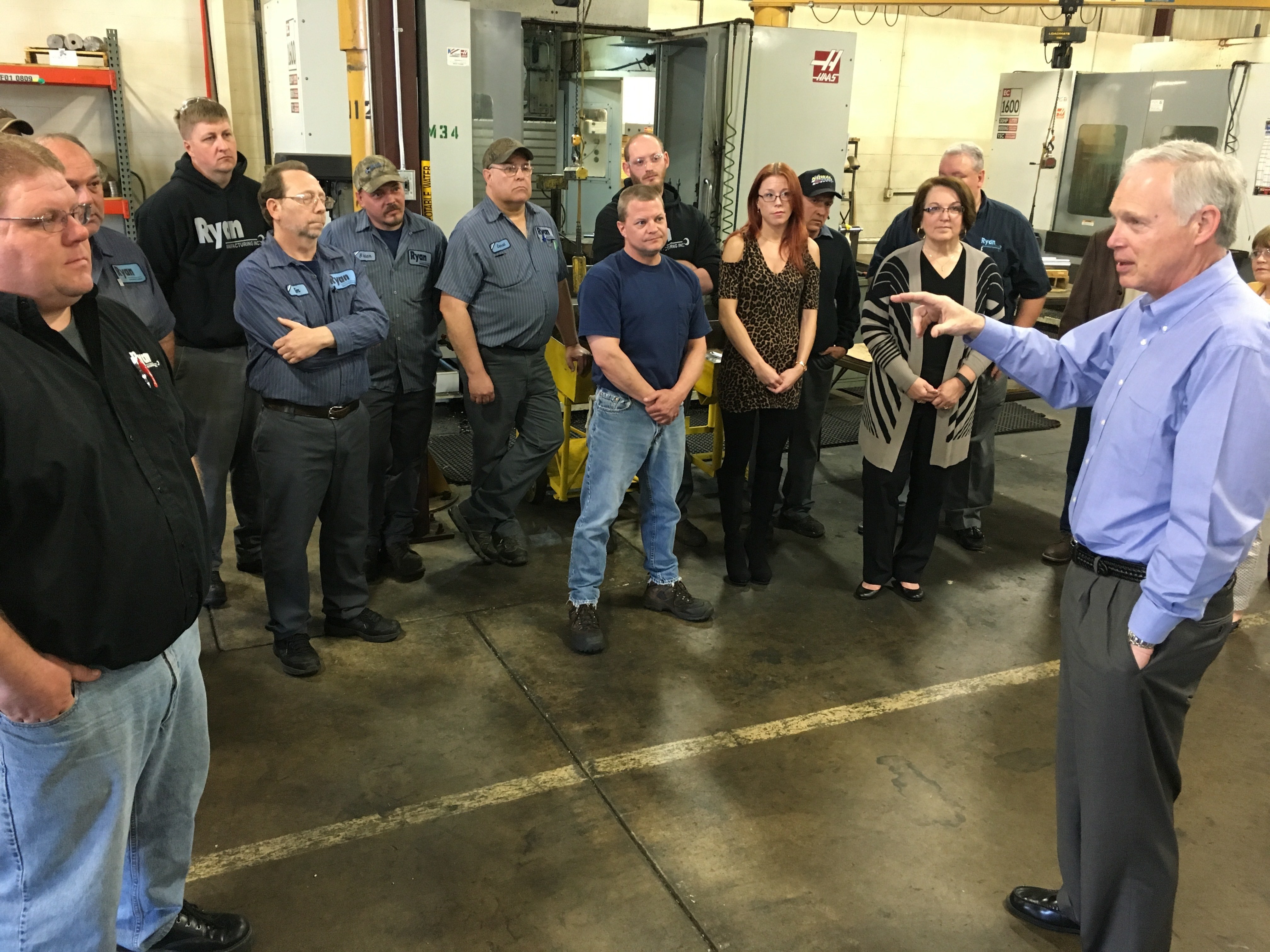 #RonOnTheRoad: Ron Johnson at Ryan Manufacturing in  Schofield, WI