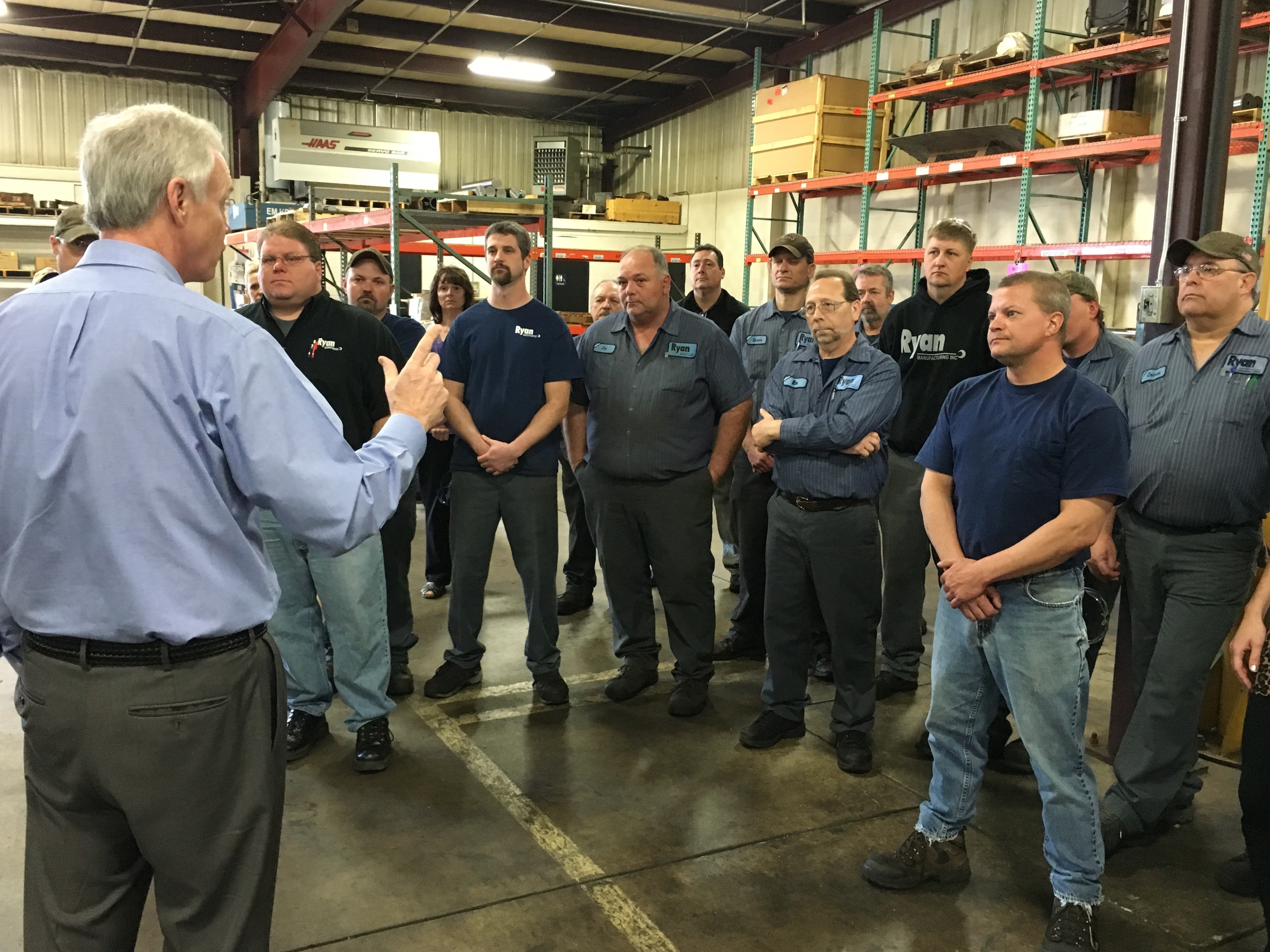 #RonOnTheRoad: Ron Johnson at Ryan Manufacturing in  Schofield, WI