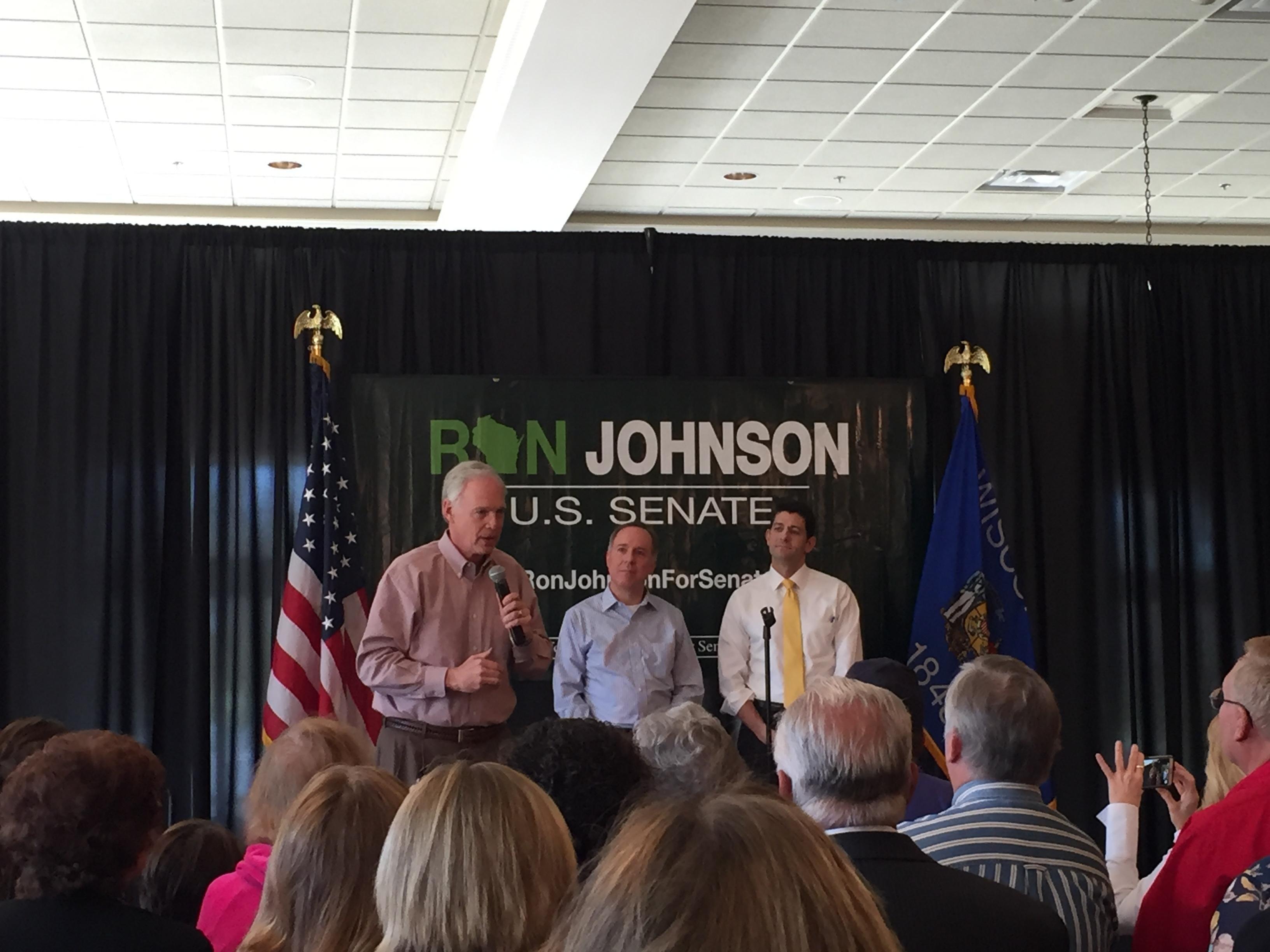 #RonOnTheRoad: Ron Johnson and Paul Ryan at a Rally in Burlington, WI