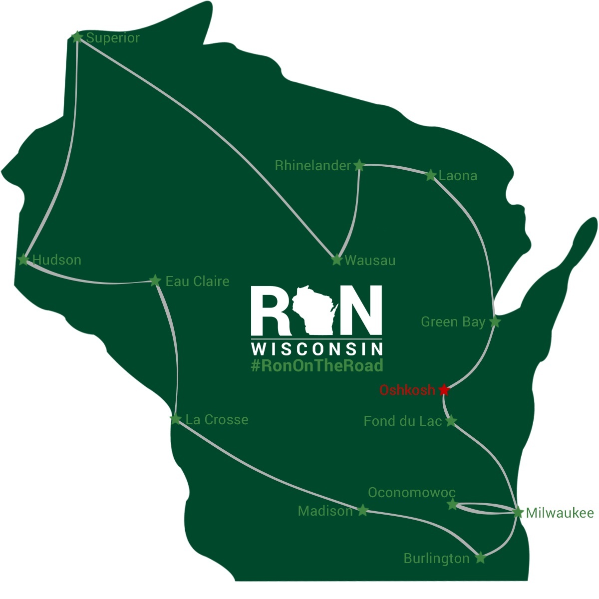 #RonOnTheRoad: 5 Days, 14 Counties, 20 Stops
